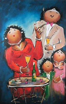 Theo Broeren - Limonade party - 200 x 130 cm - acrylverf op doek
