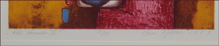 Hans Heijman - Het Vermoeden II - Ets op papier - 84 x 75,5 cm - Aluminium ingelijst