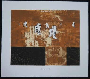 Gijs van Noort - Dreams on a scan - 70 x 79,5 cm - Zeefdruk op papier