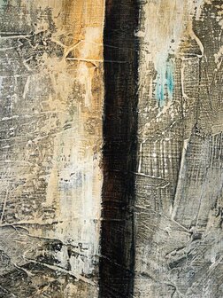 Anita Hageman - Roman elements, acryl op doek, 90x180x5