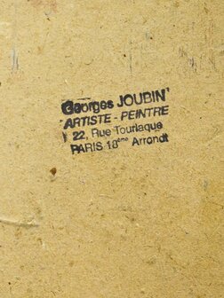 Georges Joubin - olie op board - 64 x 46 x 2cm