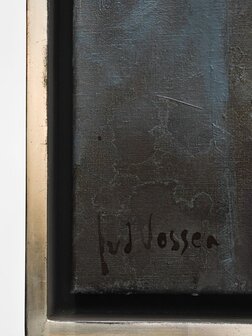 Jan van der Vossen - olie op doek - In de spiegel - 67 x 53 x 4.5cm