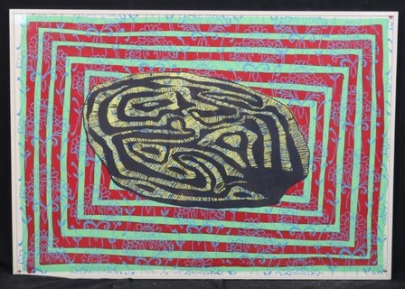 Bob Negryn - Een gelukkige rode kool - 71,5 x 101,5 cm - zeefdruk op papier