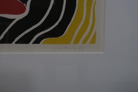 Jan Snoeck - Het zwarte gordijn - 66 x 81 cm - proefzeefdruk