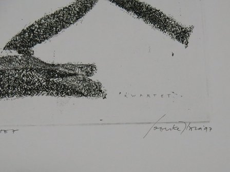 Bouke Ylstra - Kwartet &amp; The Dansant - 2x ets op papier - 65 x 50 cm