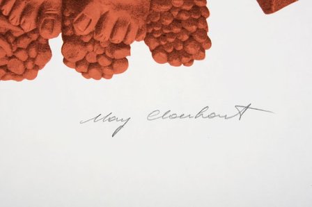 Mary Claerhout - zonder titel -  50 x 69 cm - zeefdruk