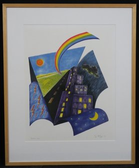 Marieke Geys (aka Przewalski) - Pandora&#039;s doos  - 83 x 68 cm - litho op papier