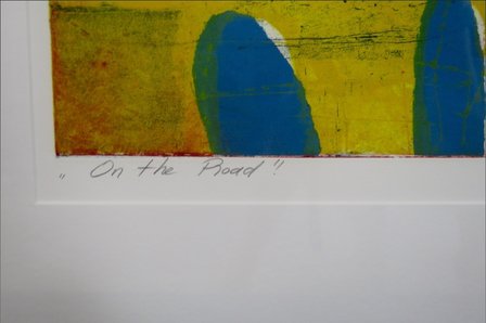 Hans Heijman - on the road - kleurenets op papier - 76,5 x 85 cm