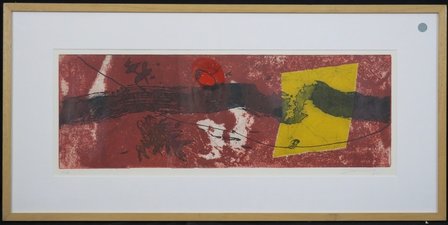 Duck Sung Kang - zonder titel I - kleurenets op papier - 94 x 48 cm