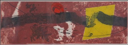 Duck Sung Kang - zonder titel I - kleurenets op papier - 94 x 48 cm
