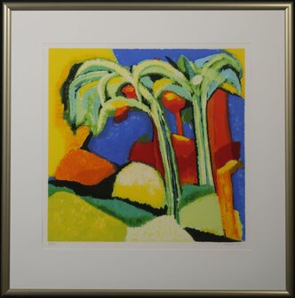 Saskia Bremer - Port Douglas - 84 x 81,5 cm - Zeefdruk op papier - ingelijst