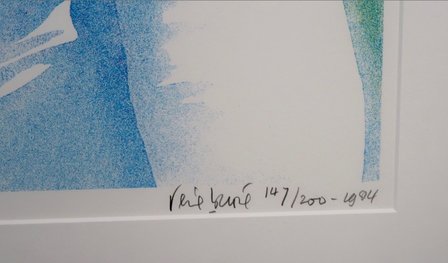Rene Bron&eacute; - Golfen - 95,5 x 75,5 cm - Zeefdruk op papier - ingelijst