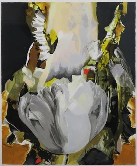 Anita Duif - Witte Tulp - 113x93cm - zeefdruk op papier - ingelijst