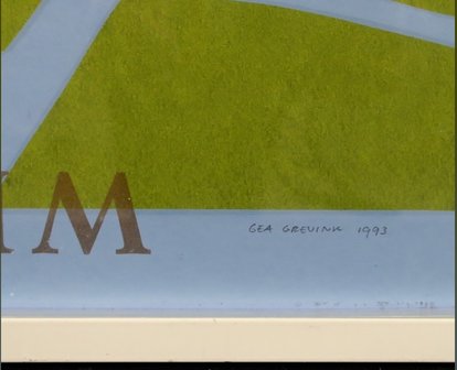 Gea Grevink - Berlijn - 47,5 x 47,5 cm - Zeefdruk op papier - aluminium ingelijst
