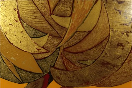 Ronald Boonacker - Palm - 157,5 x 157,5 cm x - Acryl op doek - ingelijst