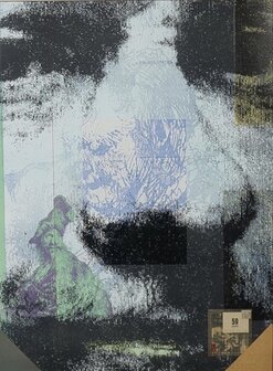 Harald Vlugt - Autumn - 83 x 63 cm cm - zeefdruk en collage op papier - ingelijst