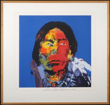 Espen Greger Hagen - Geronimo II - 93 x 98 cm - zeefdruk op papier - ingelijst