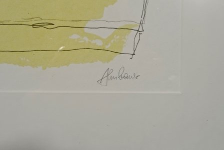 Gerhard Almbauer - Florales - 60,5 x 71,5 cm - zeefdruk op papier - in zilverkleurige houten lijst