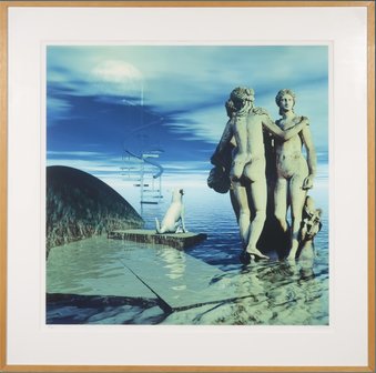 Arturo - Venus en Mercurius - Zeefdruk op papier - 93 x 93 cm - ingelijst