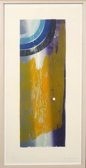 Joris Geurts - zonder titel II - 83 x 43 cm - Houtsnede op papier - in houten lijst
