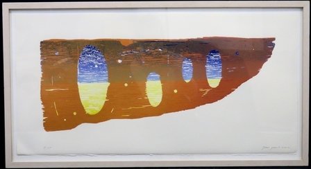 Joris Geurts - zonder titel III - 47 x 87 cm - Houtsnede op papier - in houten lijst