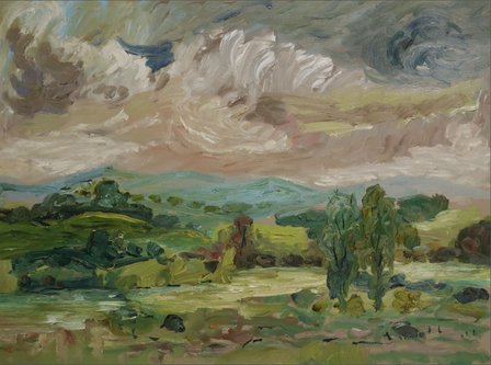 Henk Heideveld - Iers landschap III - 63 x 82,5 cm - olieverf op paneel - ingelijst