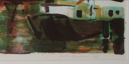 Jeroen Hermkens - Rijstpellerij Hollandia, Wormer  - 70,5 x 90,5 cm - litho op papier