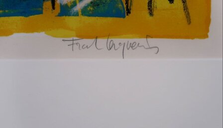 Frank Lengvenius - Zonder titel III - 60,5 x  x 60,5 cm - Zeefdruk op papier - in goudkleurige aluminium lijst