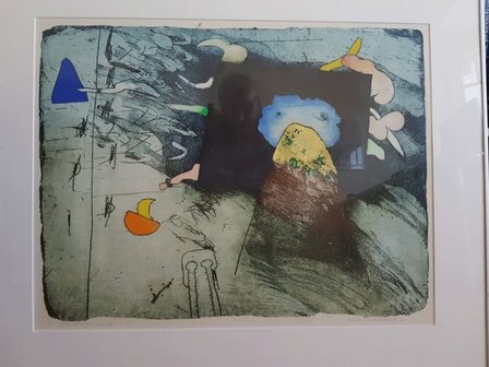 Michel van Overbeeke - Mountain V - 85 x 70 cm - Ets op papier - ingelijst