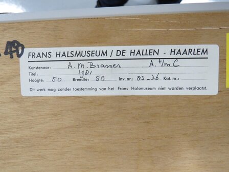Fons Brasser - Nr. 5.81, 3e versie - 51 x 51 cm - Inkt op papier - in lijst achter plexiglas