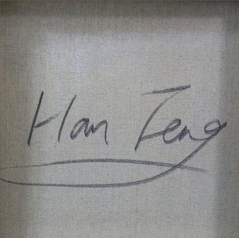 Han Teng - tweeluik - 2 maal 120 x 40 cm - Acryl op doek - op spieraam met ophangsysteem