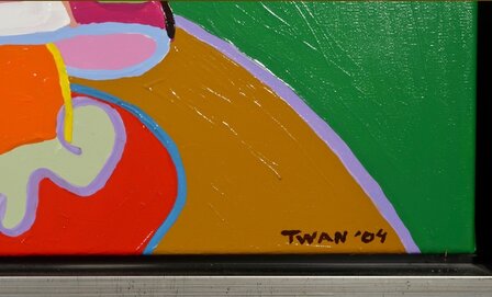 Twan de Vos - zonder titel 1 - 125,5 x 95,5 cm - Acryl op doek - ingelijst