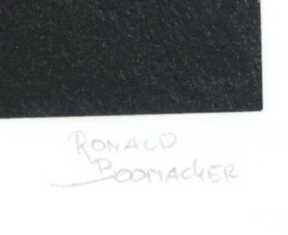 Ronald Boonacker - Night Sky II- 71 x 68 cm - Zeefdruk op papier - zwart/zilver ingelijst