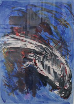 Elfry Baartmans - zonder titel - Acryl op papier - 71 x 51 cm