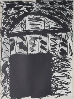 Cees Dolk - zonder titel -  77 x 57 cm - Zeefdruk op papier op karton geplakt