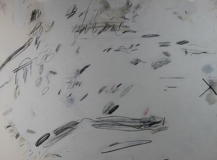 Rob Glaser - zonder titel 1 - 56 x 75 cm - Gemengde techniek (verf en potlood) op papier