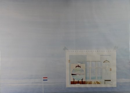 Rob Glaser - zonder titel - 56 x 75 cm - Aquarel op papier