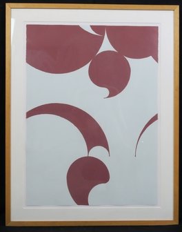 Leo Vroegindewei - zonder titel - 93 x 73 cm - Zeefdruk op papier - in houten lijst