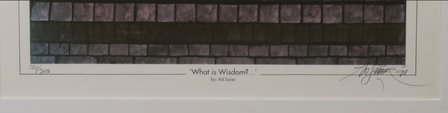 Ad Swier - What is wisdom? - 74 x 59 cm - Offset op papier - in houten lijst