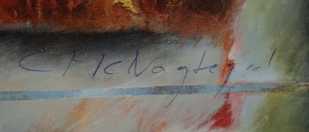 Marjan Nagtegaal - Omhoog vallen, omlaag klimmen - 83 x 83 cm - Acrylverf op doek - in houten baklijst zonder glas