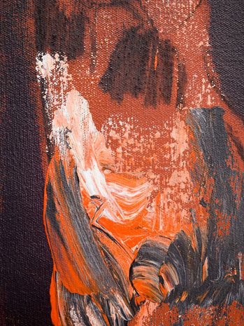 Luis Filcer - Moord in het theater - 100 x 129.5 cm - Olieverf op doek -  ingelijst