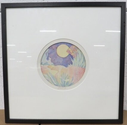 Jacob Brunel - zonder titel - Aquarel op papier - 42 x 42 cm - ingelijst