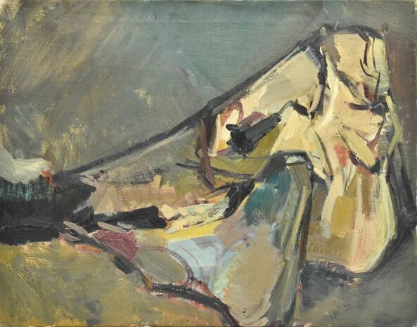 Jan van der Vossen - olie op doek - Abstract - 70 x 55 x 3 cm