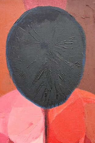 André Castinel - Le baiser - olie op doek - 92 x 60 cm