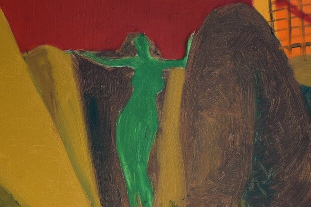 André Castinel - La terre assassinée - olie op doek - 60 x 73 cm