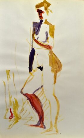 André Castinel - Nus féminins -serie van 9 aquarellen - 50 x 32 cm