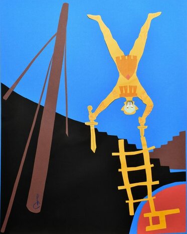 André Castinel - Arts du cirque 5 - 8 collages - 65 x 50 cm