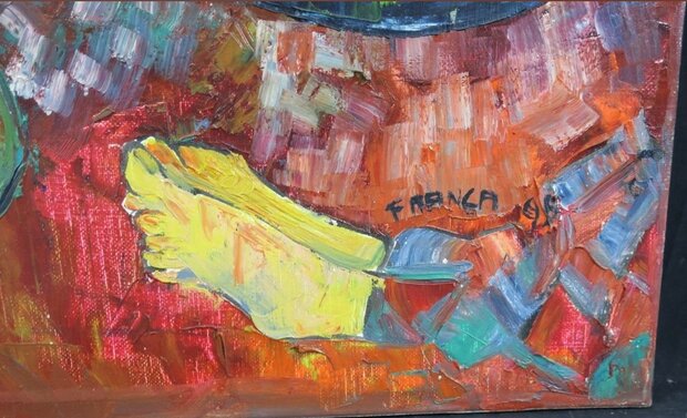 Franca Muller Jabusch - Spiegel - 80 x 60 cm - olieverf op doek