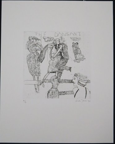 Bouke Ylstra - Kwartet & The Dansant - 2x ets op papier - 65 x 50 cm