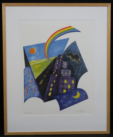 Marieke Geys (aka Przewalski) - Pandora's doos  - 83 x 68 cm - litho op papier